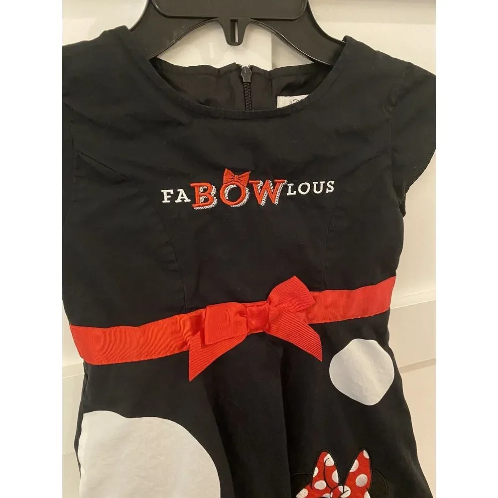 Disney Parks‎ Minnie Mouse FaBOWlous Dress Girls SZ M 8 EUC